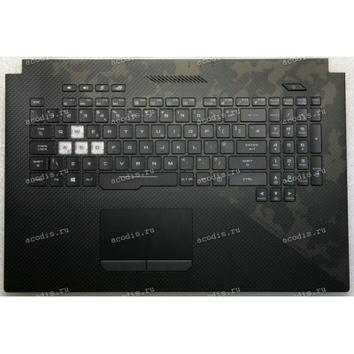 Keyboard Asus GL704GM-1A чёрный матовый, нерусифицированный (90NR00N1-R30280, 90NR00N1-R30270, 13N1-5BA0301, 13NR00N0AP0201, 0KNR0-661GUK00)+ Topcase