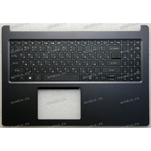 Keyboard Acer Aspire 3 A315-21G чёрный матовый, русифицированный (6B.HE7N8.006, 6BHE7N8006, HQ20900690000, PK132CE1B04, AEZAU700010, 0KN1-231RU22, HQ21012134007, 94204F2CK201)+Topcase NEW original COVER.UPPER.BLACK.W/KB.RUSSIAN