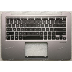 Keyboard Asus UX310UA-1A, UX310UF, UX310UQ, UX410UA, UX410UQ светло-серый металлик, нерусифицированный  (90NB0CJ1-R31UI0, 0KN0-UM2UI16, 13N0-UMA0211, 13NB0CJ1AM0311) + Topcase