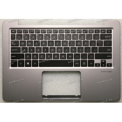 Keyboard Asus UX310UA-1A, UX310UF, UX310UQ, UX410UA, UX410UQ светло-серый металлик, нерусифицированный  (90NB0CJ1-R31UI0, 0KN0-UM2UI16, 13N0-UMA0211, 13NB0CJ1AM0311) + Topcase