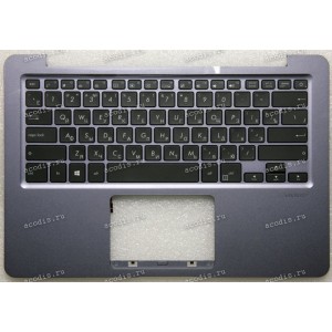 Keyboard Asus S410U, X411UA-1B, X411UF, X411UN серая русифицированная, подсветка (90NB0GF2-R32RU0, 13NB0GF2AP0101)+ Topcase 