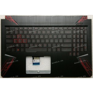 Keyboard Asus FX504GD-1B чёрная нерусифицированная (90NR00J2-R31US0, 3RBKLTFJN20)+ Topcase 