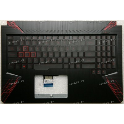 Keyboard Asus FX504GD-1B чёрная нерусифицированная (90NR00J2-R31US0, 3RBKLTFJN20)+ Topcase 