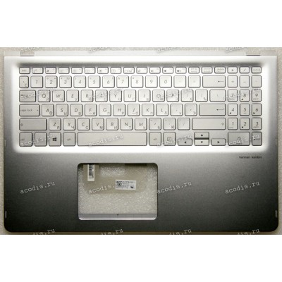 Keyboard Asus UX561UA-1B серебристый, клавиатура серебристая русифицированная (90NB0G42-R30190, 13NB0G42AP0241)+ Topcase