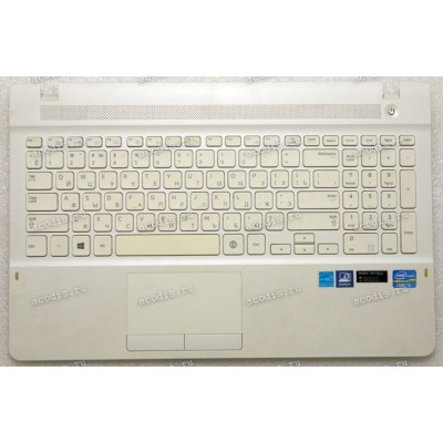 Keyboard Samsung NP270E5E-X06RU + topcase (p/n: BA75-04585C) (//RUO) русифицированная UNIT-HOUSING_TOP;LAMPARD-15,PC/ABS,WHITE
