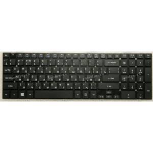 Keyboard Acer Aspire E5-521-22HD чёрная, русифицированная (V121702AS4, PK130N42A04)