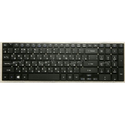 Keyboard Acer Aspire E5-521-22HD чёрная, русифицированная (V121702AS4, PK130N42A04)
