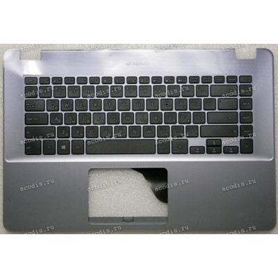 Keyboard Asus X505ZA-1B серо-синяя,  русифицированная (90NB0I12-R30RU0, 13NB0F42P03011)+Topcase