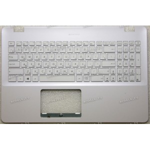 Keyboard Asus X542UA-3G, X542UQ-3G белый матовый,  русифицированный (90NB0F25-R30RU0, 90NB0FD5-R31RU0, 13N1-26A0G01, 13NB0FD5AP0301)+Topcase
