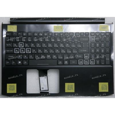 Keyboard Acer Nitro 5 AN515-55-54PU чёрная матовая русифицированная (6B.Q7KN2.068, FH5IM_KB_PLATE, AP336000101-HA25, FA336000101-3, 6BQ7KB2068, 002-18K33LHE01, SOE-NCB1954, LG05P_N90B3L, NKI15131173, PK133361C04, ACM18K3/3SU) + Topcase Original NEW