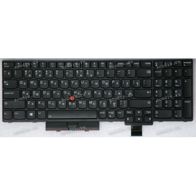 Keyboard Lenovo ThinkPad T580 с подсветкой (SN20P41583A, 96R000Z, 01HX241, 8SSN20P41583C, TACBL-105SU) (Black/Matte/RUO) чёрная матовая русифицированная original