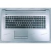 Keyboard HP ProBook 470 G7, 17-by, 17-ca серебристый металлик чёрная русифицированная с подсветкой (L91024-251, 6037B0144622, L81042-251, L83727-251, 6037B0144722, TCAQX101CYL, L20192-251, L83728-251, 2H1719-05330H, 2H1719-05330I, 2B-BBK16I600, 2B-BBK1616
