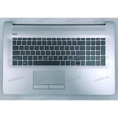 Keyboard HP ProBook 470 G7, 17-by, 17-ca серебристый металлик чёрная русифицированная с подсветкой (L91024-251, 6037B0144622, L81042-251, L83727-251, 6037B0144722, TCAQX101CYL, L20192-251, L83728-251, 2H1719-05330H, 2H1719-05330I, 2B-BBK16I600, 2B-BBK1616