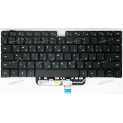 Keyboard Huawei Honor MagicBook PRO 8+512 HLY-W19R чёрная, русифицированная с подсветкой (02452769, R22011206054, V194121AS2, JIT DG 105JM0019) original NEW