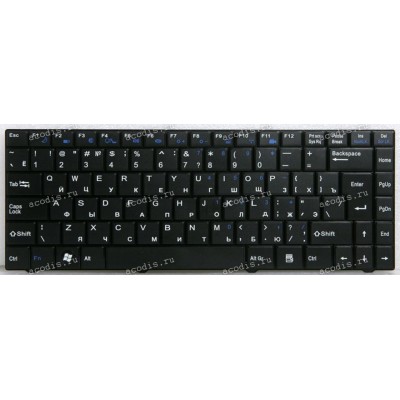 Keyboard Advent ROMA C900, 1000, 1001, 2000, 2001, 3000, 4000, GigaByte E1500 (V021928AK3, 71GI50242-00, 71AI50082-10, 71GI50452-00) чёрная матовая русифицированная