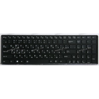 Keyboard Gigabyte P35 чёрная матовая русифицированная (V142645HK1, 2Z703-NEX71-S10S, V142645DS1, 2Z703-RUP35-S10S, V142645HS1, 2Z703-TWX71-S10S)
