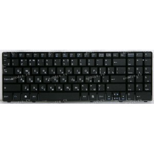 Keyboard MSI CR640, CX640, CX640D, CR643, A6400, A6405 чёрная матовая русифицированная (V128862AS2, 0KN0-XV1RU01)