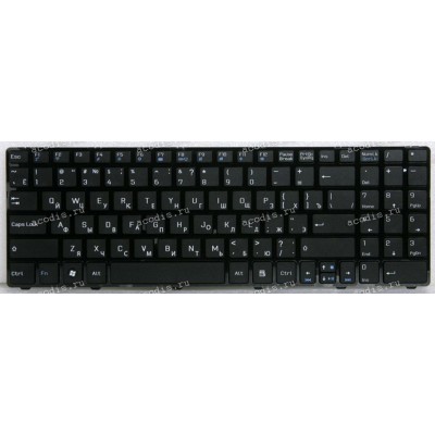 Keyboard MSI CR640, CX640, CX640D, CR643, A6400, A6405 чёрная матовая русифицированная (V128862AS2, 0KN0-XV1RU01)
