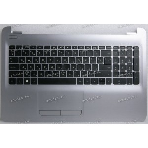 Keyboard HP 15-ay068ur серебристый, русифицированная (AP1O2000321, PK131O22A05, 7J1670)+Topcase