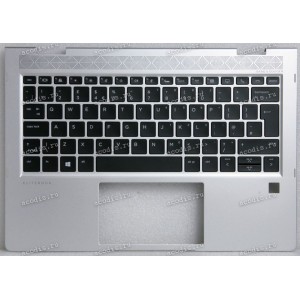 Keyboard HP EliteBook x360 830 G5, 830 G6 (L56442-251, L56443-251, 6070B1522901, 6070B1522902, SN9180BL SG-98000-XAA, 6037B0153122, L40527-251, V181726AK1, 6037B01152903, L40528-031) русифицированная чёрная матовая в серебристом топкейсе с подсветкой Keyboard HP EliteBook x360 830 G5, 830 G6 (L56442-251, L56443-251, 6070B1522901, 6070B1522902, SN9180BL SG-98000-XAA, 6037B0153122, L40527-251, V181726AK1, 6037B01152903, L40528-031) русифицированная чёрная матовая в серебристом топкейсе с подсветкой