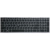 Keyboard HP ZBook 15 G5, 15 G6, 17 G5, 17 G6 (L29635-251, L12765-251, CNYAEXW27011109030KK7, HPM17H63SUJ920) русифицированная чёрная матовая в серебристой рамке с подсветкой