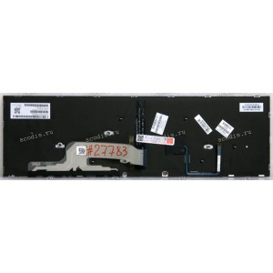 Keyboard HP ZBook 15 G5, 15 G6, 17 G5, 17 G6 (L29635-251, L12765-251, CNYAEXW27011109030KK7, HPM17H63SUJ920) русифицированная чёрная матовая в серебристой рамке с подсветкой