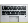 Keyboard HP EliteBook x360 1030 G4 (L70777-251, PMXAEY0P701010025--19, 2B-BB916Q110, )+Topcase чёрная матовая в серебристом топкейсе русифицированная с подсветкой HPI SPS-TOPCOVER W/KYBD BL PVCY RUSS