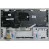 Keyboard HP EliteBook x360 1040 G7, 1040 G8 WWAN (M16932-251, M16933-251, M17469-251, 7H20A0, 71NJ7232118, PK132VG2A05, SG-A2270-XAA, HPM19K13SUJ6981, PK132VG1B05)+Topcase чёрная матовая в серебристом топкейсе русифицированная с подсветкой TOP CVR W/KEYBO