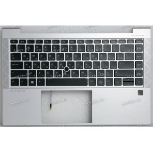 Keyboard HP EliteBook 745 G7, 745 G8, 840 G7, 840 G8, 845 G7, 845 G8 (M15209-251, M44364-251, 6070B1707701, 6037B0162022, 6070B1707704, L87608-251, SG-A2150-XAA, SG-A2140-XAA, 6037B0161922, L87609-251, HPM19F83SU6930, 6037B0163922) чёрная матовая в серебр Keyboard HP EliteBook 745 G7, 745 G8, 840 G7, 840 G8, 845 G7, 845 G8 (M15209-251, M44364-251, 6070B1707701, 6037B0162022, 6070B1707704, L87608-251, SG-A2150-XAA, SG-A2140-XAA, 6037B0161922, L87609-251, HPM19F83SU6930, 6037B0163922) чёрная матовая в серебр