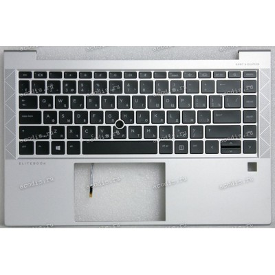 Keyboard HP EliteBook 745 G7, 745 G8, 840 G7, 840 G8, 845 G7, 845 G8 (M15209-251, M44364-251, 6070B1707701, 6037B0162022, 6070B1707704, L87608-251, SG-A2150-XAA, SG-A2140-XAA, 6037B0161922, L87609-251, HPM19F83SU6930, 6037B0163922) чёрная матовая в серебр