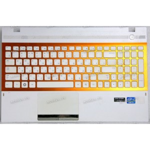Keyboard Samsung NP300V5A-S1A белая с медной подложкой, русифицированная (BA75-03246C, CNBA590311)+Topcase