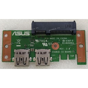 USB & HDD SATA board Asus X560UD (p/n 90NB0IP0-R10011, 60NB0IP0-IO1030) REV:2.0 
