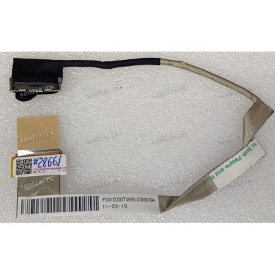 LCD LVDS cable Casper Nirvana TW9, GigaByte Q1585, DNS 0124002, 126580, 127476, 0129303, CT50A, LG R580, Ordi Enduro 6089B  (FOX DD0TW9L0003A, DD0TW9LC000, 2ZR09-01918-Q00S) DA0QL4MB8E0 REV:E - 2ZR09-01909-Q00S - GT330M