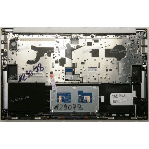 Keyboard Huawei Honor MagicBook PRO 7NM HLYL-WFQ9 серебристая, русифицированная (02354BTG , 2H-BCQRUH80121, CGH37H97TC0030, SB971D-12H OH N, TEE37H97TC0030)+Topcase