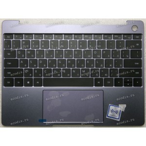Keyboard Huawei Honor MateBook 13 AMD HN-W19R тёмно-серая, русифицированная (02353QTY, 9Z.NEWBH.00R, NSK-350BQ, 6K+NEW1L.00A, API08KA01YD, SB963C-12H0HM L)+Topcase