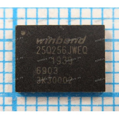Микросхема Winbond W25Q256JWEQ, W25Q256JWEIQ,W25Q256JWEIQ, QFN-8, WSON-8 1,8V W25Q256JVEIQ, W25Q256JWEIM, W25Q256JWEM, W25Q256JWEIN, W25Q256JWEN (Asus p/n: 05006-00031700) NEW original) 256V-BIT SERIAL FLASH MEMORY WITH DUAL/QUAD SPI