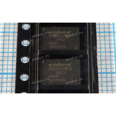 Микросхема Winbond W25Q256JVEC, W25Q256JVEIC, W25Q256JVEIM, QFN-8, WSON-8 8x6mm 3V W25Q256JVEIN, W25Q256JVEIQ, W25Q256JVEM, W25Q256JVEN, W25Q256JVEQ (Asus p/n: 05006-00032100, 05006-00034700) 256V-BIT SERIAL FLASH MEMORY WITH DUAL/QUAD SPI