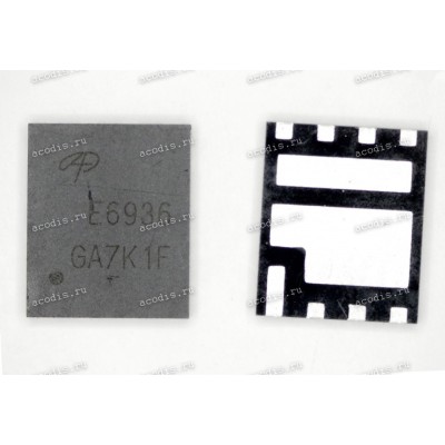 Микросхема Alpha&Omega AOE6936, E6936 QFN-8 Dual N-Channel MOSFET 30V 85A N-MOSFET x2; полевой; 30В; 35/67А; 9,6/15Вт; DFN5x6