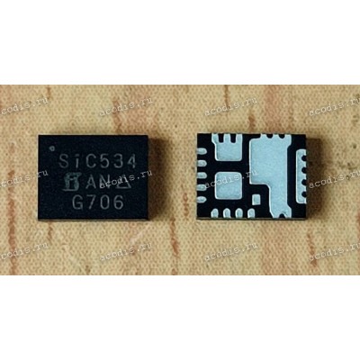 Микросхема Vishay Siliconix SiC534, SiC534CD, SIC534CD-T1-GE3 MLP4535-22L PEGA 0652-00FT000 (Asus p/n: 06127-00190000)