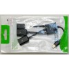Кабель Micro USB 3.1 Type С male (штекер, папа) (USB-CM micro) 24 pin Charger HUB -> 2 шт * USB type A female (гнездо, мама) + 1 шт * Micro USB female (гнездо, мама) и переключатель I / II