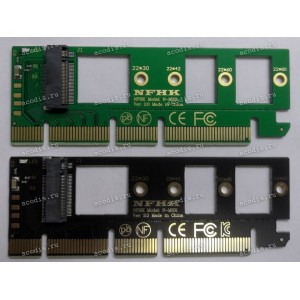 Переходник NGFF M.2 "M key" NVME, AHCI SSD (M.2 2230, 2242, 2260, 2280) в PCI-E PCI Express 3.0 16x 8x 4x NFHK N-M201 v2.0