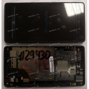 4.3 inch Yota YotaPhone 1 передний (LCD+тач) чёрный с чёрной рамкой 1280x720 LED  NEW