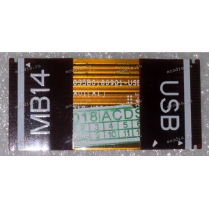 USB board cable HP ZBook 14u G6 (L63926-001, 6035B0186901-USB A01(A1)) FFC FPC cable 25pin шаг 0,5мм прямой 