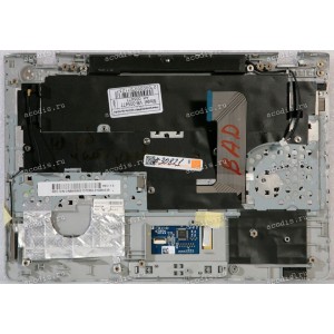 Palmrest Samsung NP305U1A серебристый с НЕРАБОЧЕЙ BAD клавиатурой (BA75-03302D)