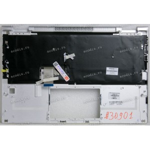 Keyboard HP EliteBook x360 1040 G4, x360 1040 G5, x360 1040 G6 (L66882-251, 6070B1611001, 6037B0158922, 2H-BAZRUI64312, L41041-251, 6037B0149022, 6070B16I1001, L41040-251, 6037B0149122, 2B-BAZ16I600, 2B-BAZ161600)+Topcase чёрная матовая в серебристом топк