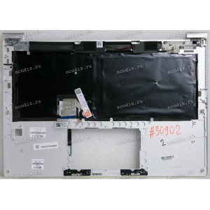 Keyboard HP EliteBook 1040 G4 (L02267-251, PMXAEY0G700020140000L, 2B-BAZ16Q100)+Topcase чёрная матовая в серебристом топкейсе русифицированная с подсветкой