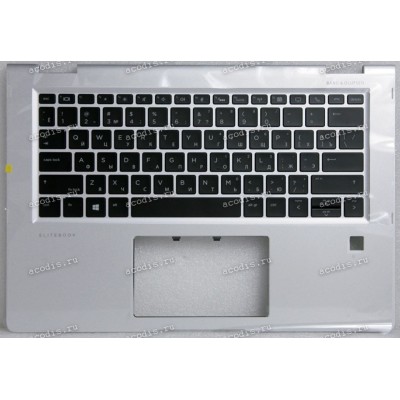 Keyboard HP EliteBook x360 1030 G2 (920484-251, 929985-251, 6070B1063801, 904507-251, HPM16A63SUJ930, 6037B0128122, 102-016A6LHE01, 926608-251, HPM16A63SUJ9301, 6037B0131122)+Topcase чёрная матовая в серебристом топкейсе русифицированная с подсветкой HPI 