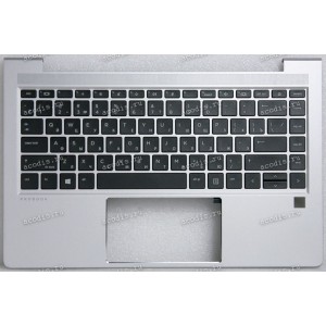Keyboard HP ProBook 440 G8, G9, G10, 445 G8, G9, G10 (M23770-251, DD2171, SP5CD12700PL, 4BX8QTATPB0)+Topcase чёрная матовая в серебристом топкейсе русифицированная БЕЗ подсветки Keyboard HP ProBook 440 G8, G9, G10, 445 G8, G9, G10 (M23770-251, DD2171, SP5CD12700PL, 4BX8QTATPB0)+Topcase чёрная матовая в серебристом топкейсе русифицированная БЕЗ подсветки