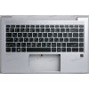 Keyboard HP ProBook 440 G8, G9, G10, 445 G8, G9, G10 (M23769-251)+Topcase чёрная матовая в серебристом топкейсе русифицированная С подсветкой Keyboard HP ProBook 440 G8, G9, G10, 445 G8, G9, G10 (M23769-251)+Topcase чёрная матовая в серебристом топкейсе русифицированная С подсветкой