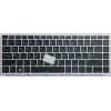Keyboard HP EliteBook 740 G5, 740 G6, 745 G5, 745 G6, 840 G5, 940 G6 (L14378-251, SN9172BL2, SG-90410-XAA, L11308-251, 6037B0138522) чёрная матовая в серебристой рамке русифицированная с подсветкой